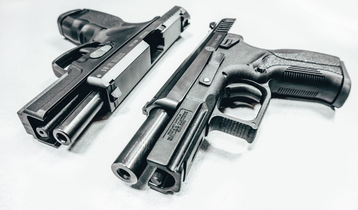 Selection of handguns